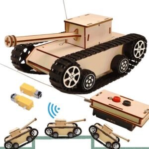 diy creative diy wooden stem science engineering toys c 37e remote control tank