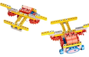 diy creative steam kit 126pcs building blocks + 1pc motor + box