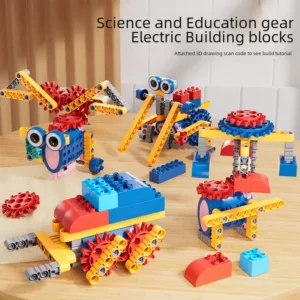 diy creative steam kit 126pcs building blocks + 1pc motor + box
